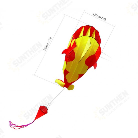 Outdoor 3D Large Kite Whale Software Beach Kite Cartoon Animal Kites Single Line Frameless Huge With Handle Gift for Kids Adult Family