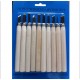 6/10/12PCS Craft Woodworking Carving Knife Set Non-Professional Wood Carving Knife Carving Wood Handle Set