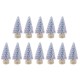 12 Pcs Mini Christmas Tree Sisal Silk Cedar Decor Small Christmas Tree Gold Silver Blue Green White Mini Christmas Tree