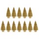 12 Pcs Mini Christmas Tree Sisal Silk Cedar Decor Small Christmas Tree Gold Silver Blue Green White Mini Christmas Tree