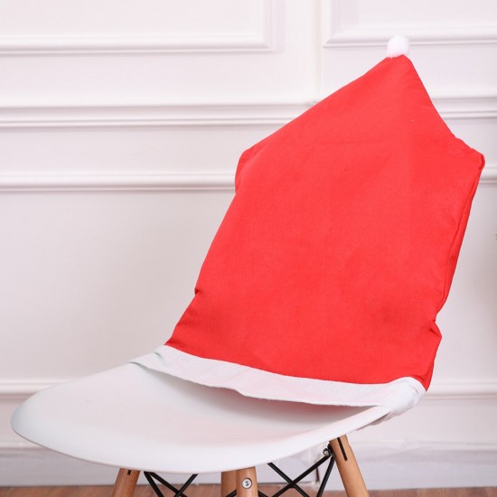 50x60CM Non-woven Fabric Christmas Chair Cover Snowflake Chair Cover Christmas Chair Cover Decoration