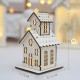 Christmas 2017 LED Night Light Wooden Luminous Cabin Lamp Christmas Tree Ornaments Gifts