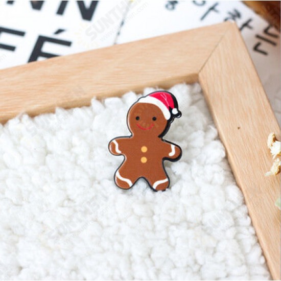 Christmas Mini Festive Snowman Elk Brooch New Year Decorationsl Gift Shirt Collar Brooch