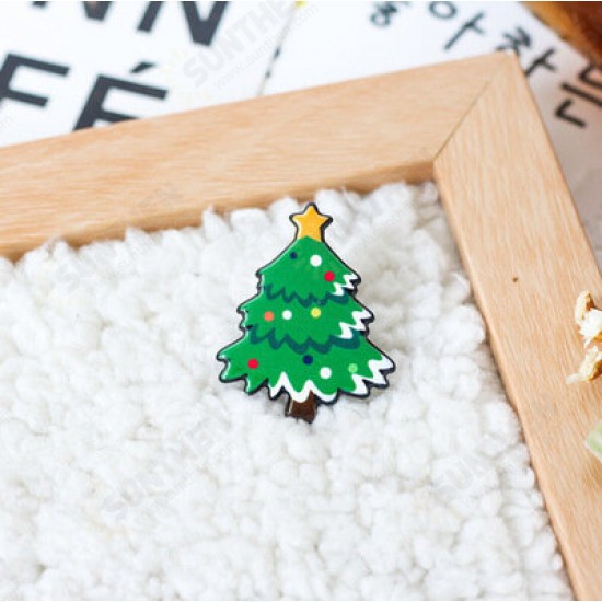 Christmas Mini Festive Snowman Elk Brooch New Year Decorationsl Gift Shirt Collar Brooch