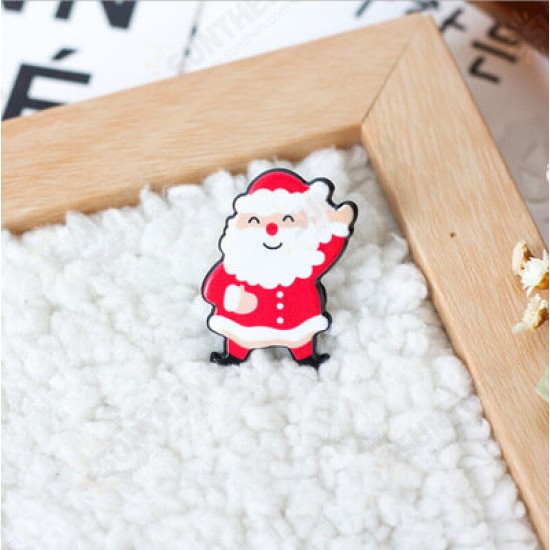 Christmas Mini Festive Snowman Elk Brooch New Year Decorationsl Gift Shirt Collar Brooch