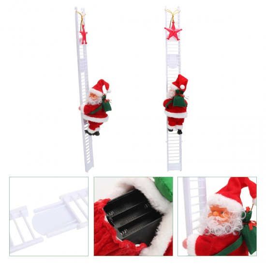 Christmas Senta Claus Climbing Ladder Hanging Decorations Holiday Gift