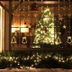 LED Christmas Curtain Lights Santa Claus Snowman Elk Bells Window Displays 8-Function LED Set Curtain Lights