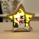 Luminous Christmas Wooden Ornament LED Light Santa Claus Deer Decorations Lamp Xmas