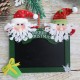 Merry Christmas Hanging Sign Wooden Square Blackboard Wall Door Decoration Hanging Tags for DIY Xmas Tree Door Decor