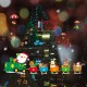 SK6037 Christmas Decoration For Cartoon Wall Sticker PVC Removable Christmas Party