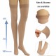 Skin Color Anti Skid Compression Thigh Stocking Prevent Varicose Vein Socks Pain Relief Close Toe