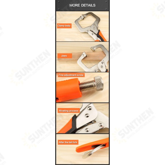 MC-010102 C Type D-type Crimping Pliers Square Mouth Rubber Handle Wood Working Fast Pliers