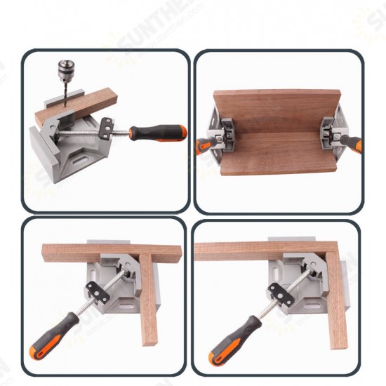 Single Handle 90 Degrees Angle Aluminum Alloy Rectangular Clamp Wood Working Tool