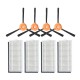 8pcs Replacements for N79 Vacuum Cleaner Parts Accessories Side Brushes*4 HEPA Filters*4 [Non-Original]