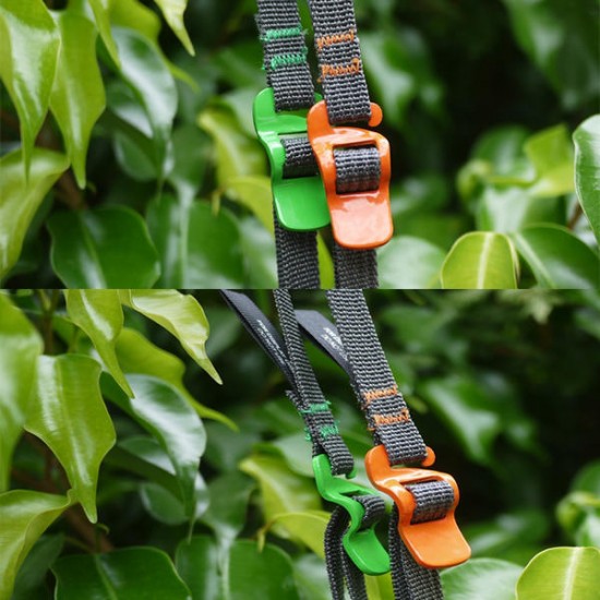 Outdoor Camp Binding Rope Tie-Up Ribbon Adjustable Puller Strap With Buckle Hook For Travel Luggage