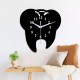 ECY056 Tooth Shape Wall Clock Quartz Wall Clock 3D Wall Clock For Home Office Decorations