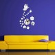 DX-X7 Creative Butterfly 3D Acrylic Mirror Wall Sticker Quartz Clocks Watch Large Home Decor