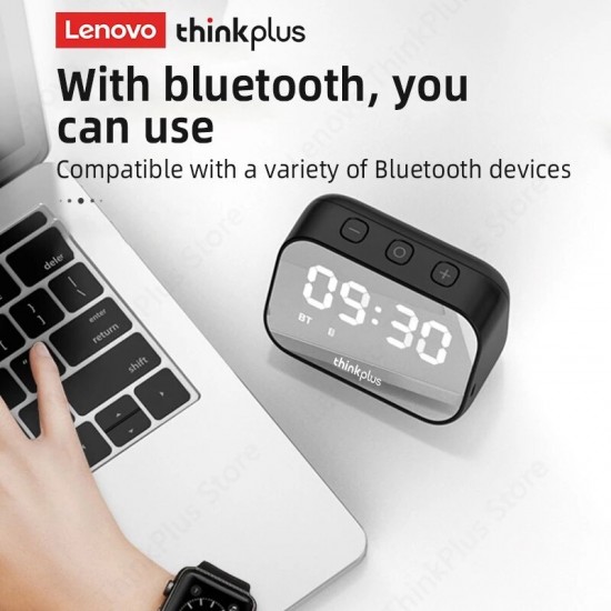 thinkplus TS13 Speaker Alarm Clock Mirror Wireless Bluetooth Speaker LED Digital Stereo Desktop