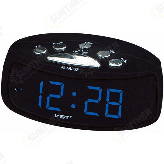 VST ST-9 EU Plug AC Power Desktop Led Digital Alarm Clock With Blue Red Green Backlight