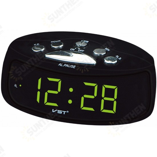 VST ST-9 EU Plug AC Power Desktop Led Digital Alarm Clock With Blue Red Green Backlight