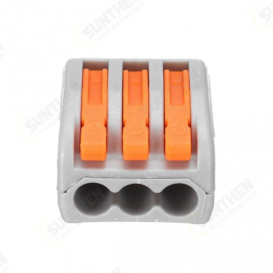 100Pcs/Set Terminal Block Reusable Electric Cable Wire Connector 2/3/5 Pin