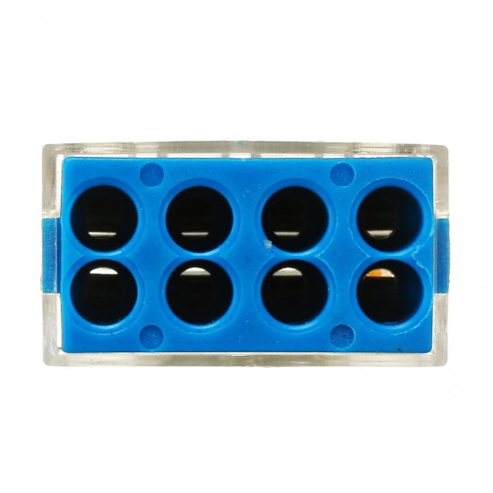 10Pcs 8 Holes Universal Compact Terminal Block Electric Cable Wire Connector