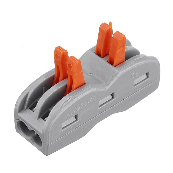 2Pin Wire Docking Connector Terminal Block Universal Quick Terminal Block SPL-2 Electric Cable Wire Connector Butt Joint Cable Connector 0.08-4.0mm2