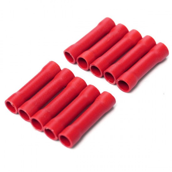 Red Insulated Butt Connector Electrical Crimp Terminal for 0.5-1.5 SQMM Cable