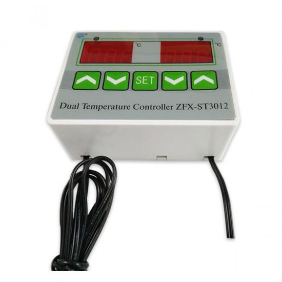 AC 110V-220V 12V 24V Digital LED Dual Thermometer Temperature Controller Thermostat Incubator