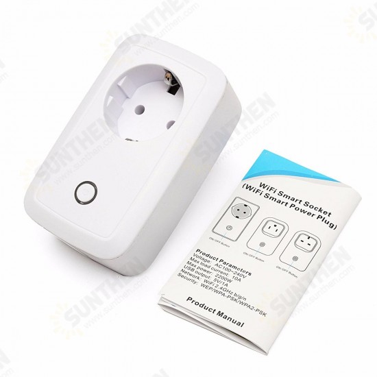 EU/US/UK Plug Wifi Cell Phone Wireless Remote Control Switch Timer Smart Power Socket