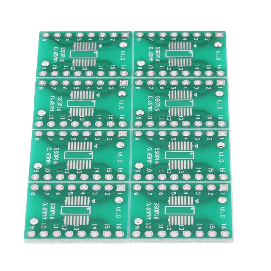 10PCS SOP16 SSOP16 TSSOP16 To DIP DIP16 0.65/1.27mm IC Adapter PCB Board