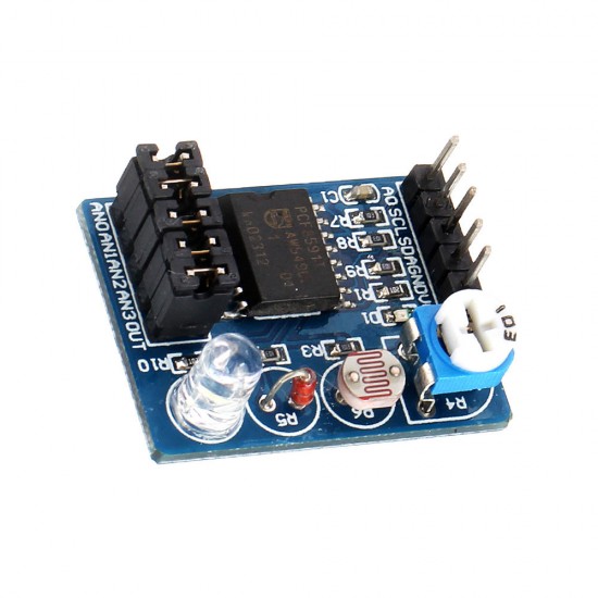 PCF8591 AD/DA Analog-Digital-Analog Converter Module Measure Light and Temperature Produce Various Waveforms