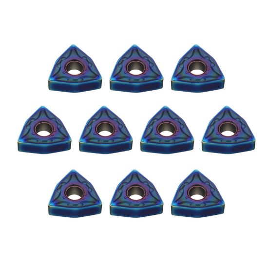 10pcs HRC45 Blue Nano WNMG080404 Carbide Insert for WWLNR/L MWLNR/L Turning Tool Holder