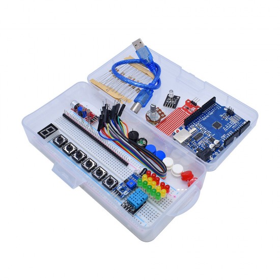 Complete Starter Kit Set Suitable for UN0 R3 Basic Kit Components Experiment Accessories Buzzer 830 Hole Breadboard