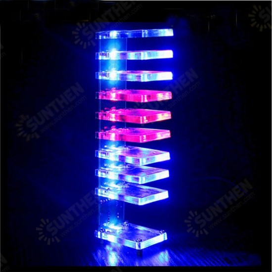 DIY Dream Crystal Electronic Column Light Cube LED Music Voice Spectrum Kit