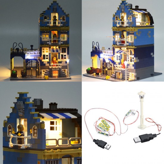 DIY LED Light Lighting Kit ONLY For LEGO 10190 Fishing Store Building Blocks Model