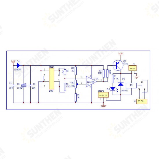 DIY Light Operated Switch Kit Light Control Switch Module Board With Photosensitive DC 5-6V