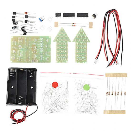 DIY Warning Strobe Light Kit Parts CD4017 Thunder Flash LED Electronic Kit