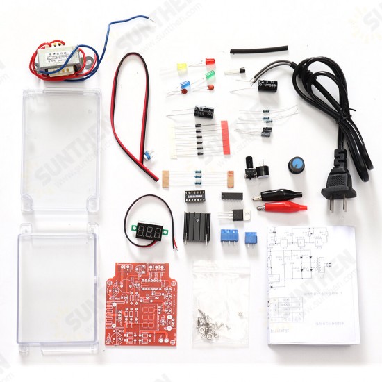 New LM317 Adjustable DC Power Supply DIY Electronic Kit Set 220V/110V To DC1.25-12V Voltmeter Soldering Training