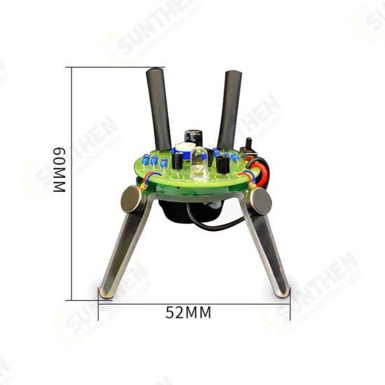 Photosensitive Mobile Robot DIY Kit Tail Breathing Light Electronic Education Training