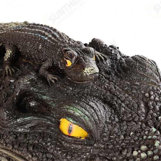 2 Styles Artificial Floating Crocodile Head Garden Pond Pool Decoration Ornament