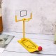 Basketball Game Toys Metal Desktop Decoration Foldable Shooting Rack Stress Relief Ornament Creative Office Home Table Decor Gift