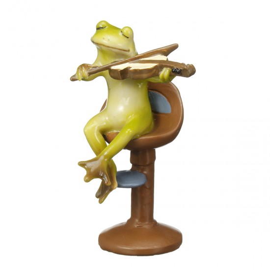 Cute Frog Statue Figurine Home Office Desk Ornament Garden Bonsai Decor Gift