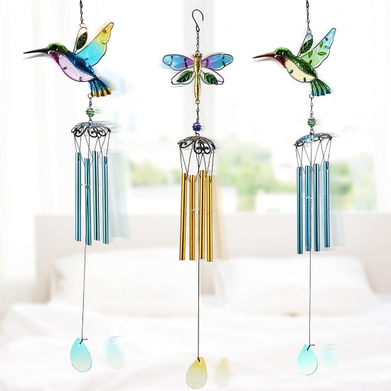 Hummingbird Dragonfly Wind Chimes Bells Hanging Gifts Dream Catcher Wind Chimes Home Wall Car Decoration