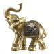 Lucky Charm Fengshui Mascot Golden Elephant Resin Mini Statue Home Desk Ornaments Gifts Home Decorations