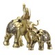 Lucky Charm Fengshui Mascot Golden Elephant Resin Mini Statue Home Desk Ornaments Gifts Home Decorations