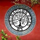 Metal Round Tree of Life Wall Art Peronsalised Wall Decorations for Home Office Living Room Fashion Wall Decor