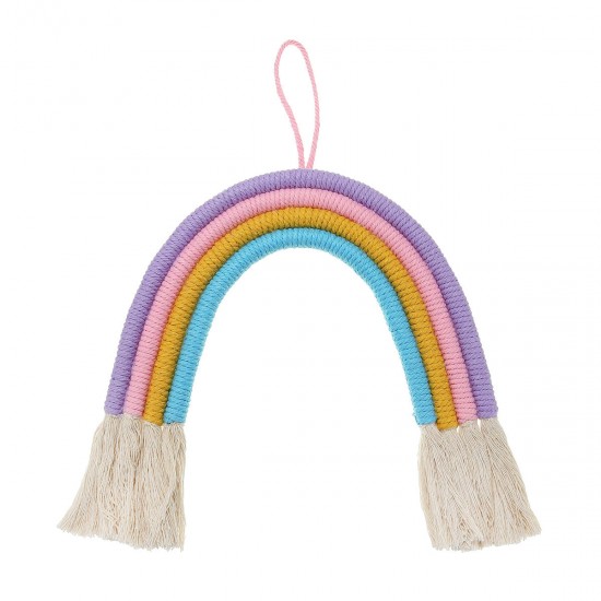 Nordic Style Curtain Tassel Rainbow Wall Hanging Ornament Cotton Tapestry Decorations