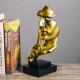 Nordic Style Resin Silent Decoration Statues Gold Silence Sculptures Home Decorations