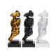 Nordic Style Resin Silent Decoration Statues Gold Silence Sculptures Home Decorations